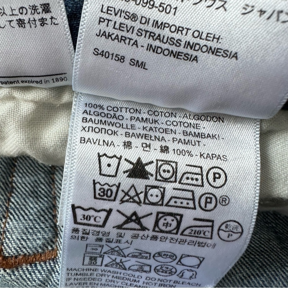 LEVI’S 501 Original Fit Women’s Jeans size 27 32 Salsa Middle - Dark Wash - Picture 9 of 16